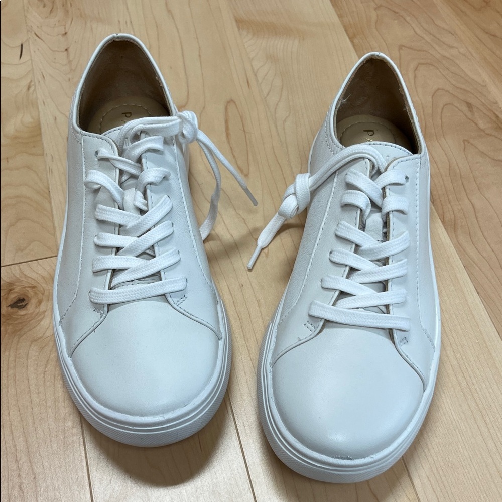 Patina Portland Leather White Casual Sneakers - Picture 3 of 11